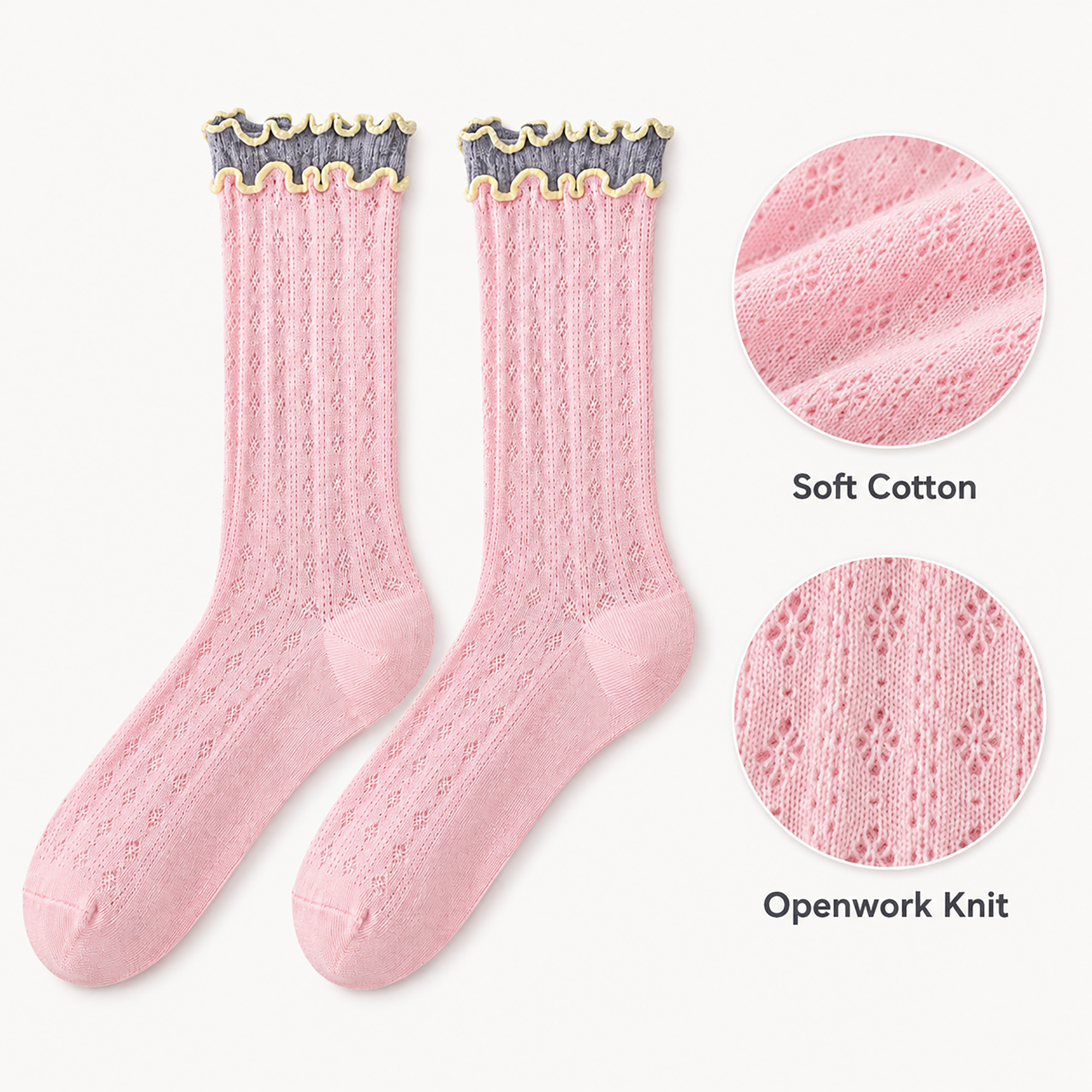 Women's Cotton Crew Socks - Image 3
