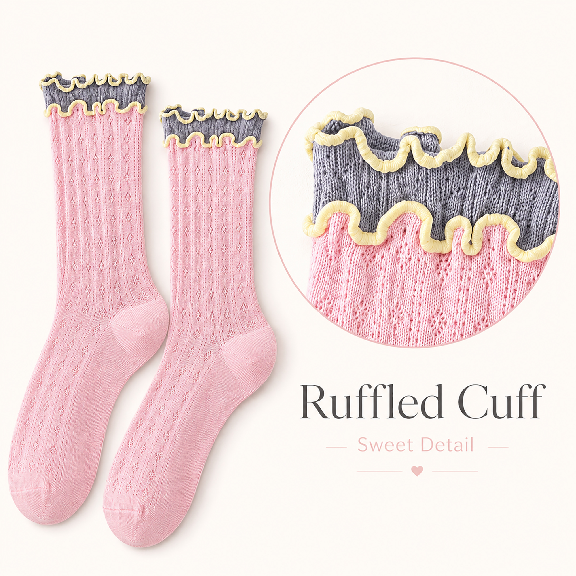 Women's Cotton Crew Socks - Image 4