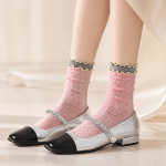 Women’s Cotton Crew Socks: Soft, Breathable Everyday Socks by SANHION
